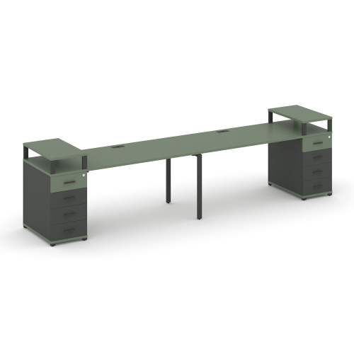 Бенч-система на 2 места с 2 опорными тумбами Concept CN.ORS-426 фото 2