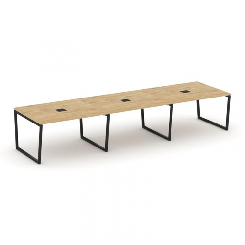 Style Project Стол переговорный SN-4T2.SPRG-054 Акация Лорка/Металл Антрацит/Заглушка Металл Антраци