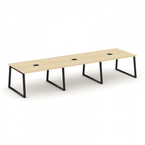 Style Project Стол переговорный SN-6T1.SPRG-054 Акация Лорка/Металл Антрацит/Заглушка Металл Антраци фото 6