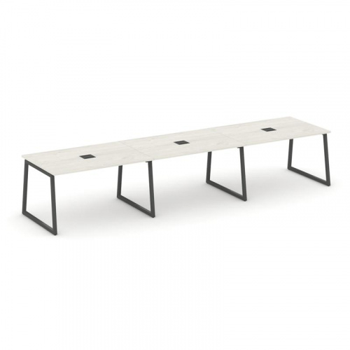 Style Project Стол переговорный SN-4T1.SPRG-024 Акация Лорка/Металл Антрацит/Заглушка Металл Антраци фото 24