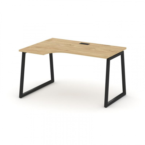 Style Project Стол рабочий эргоном. SN-4T1.SPA-021(L) Акация Лорка/Металл Антрацит/Заглушка Пластик