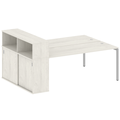 Бенч-система с шкафом-купе на П-обр. м/к Metal System Quattro 40БП.РС-СШК-2.5 фото 6