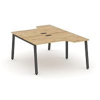 Style Project Рабочая станция эргоном. SN-6A.DRPA-002 Тиквуд Светлый/Металл Антрацит 1580*1232/1992*