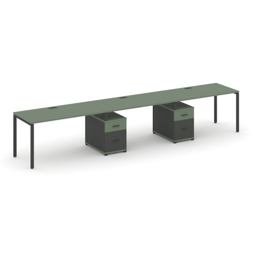 Бенч-система на 3 места с 2 опорными тумбами Concept CN.ORS-340 фото 2