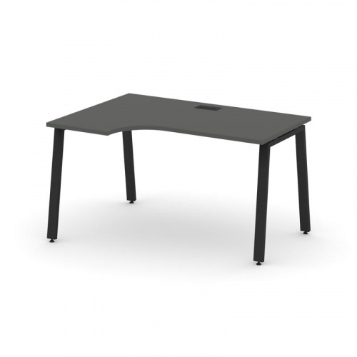 Style Project Стол рабочий эргоном. SN-6A.SPA-001(L) Антрацит/Металл Белый 1380*600/980*750 фото 4