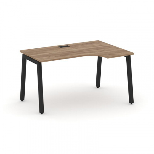 Style Project Стол рабочий эргоном. SN-5A.SPA-022(R) Дуб Наварра/Металл Антрацит 1580*800/980*750 фото 9