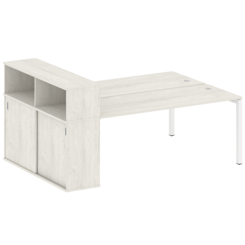 Бенч-система с шкафом-купе на П-обр. м/к Metal System Quattro 50БП.РС-СШК-2.5 фото 4