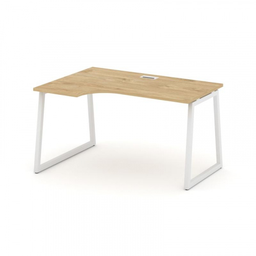 Style Project Стол рабочий эргоном. SN-4T1.SPA-021(L) Акация Лорка/Металл Антрацит/Заглушка Пластик фото 3