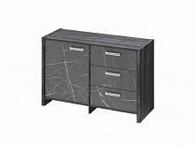 Тумба двухсекционная FI-12-01.G. Древесина Графит/Камень Пьетра Гриджиа черный