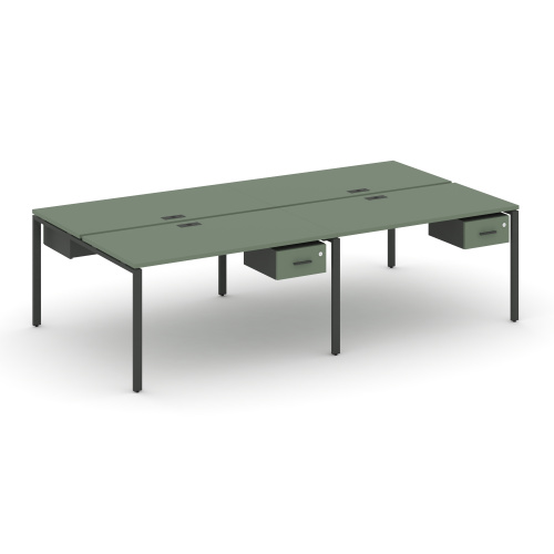 Бенч-система на 4 места с подвесными тумбами Concept CN.DRS-131 фото 2