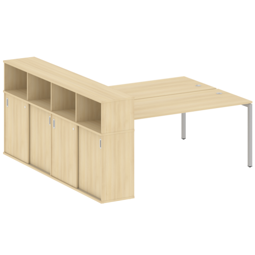 Бенч-система с шкафом-купе на П-обр. м/к Metal System Quattro 40БП.РС-СШК-4.5 фото 14