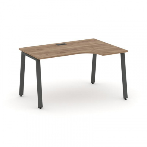 Style Project Стол рабочий эргоном. SN-6A.SPA-012(R) Тиквуд Светлый/Металл Антрацит 1580*700/980*750 фото 22