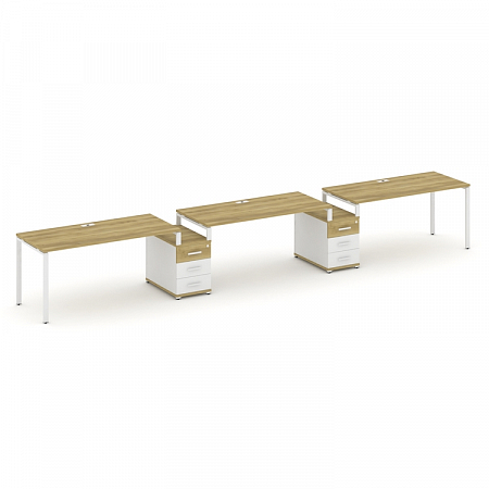 Бенч-система на 3 места с 2 опорными тумбами Concept CN.ORS-328