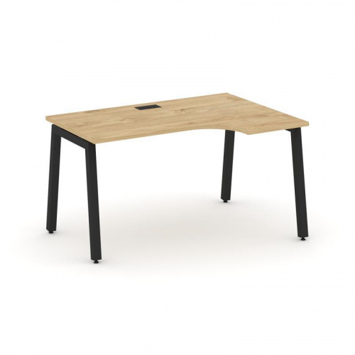 Style Project Стол рабочий эргоном. SN-5A.SPA-022(R) Дуб Наварра/Металл Антрацит 1580*800/980*750 фото 11