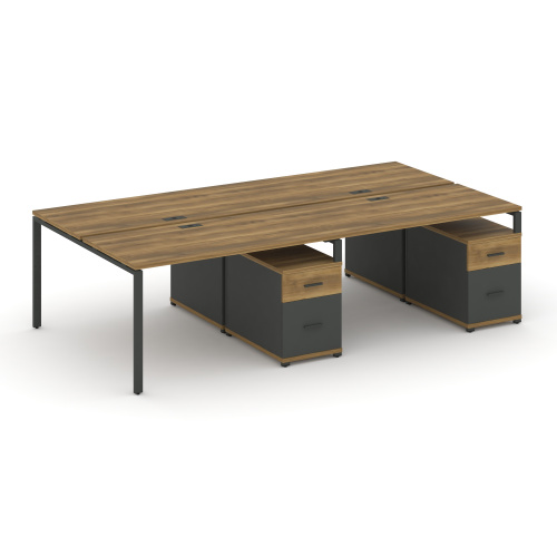 Бенч-система на 4 места с 2 опорными тумбами Concept CN.DRS-323