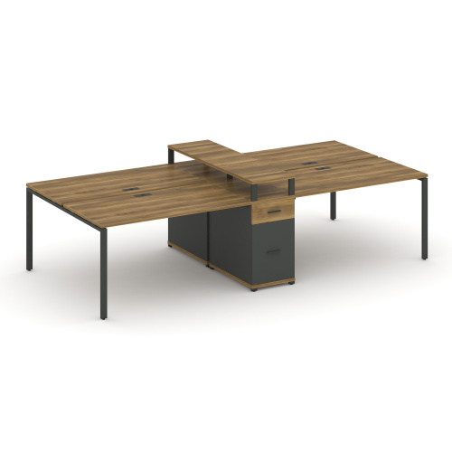 Бенч-система на 4 места с 1 опорной тумбой Concept CN.DRS-437