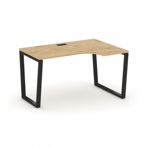 Style Project Стол рабочий эргоном. SN-6T2.SPA-022(R) Акация Лорка/Металл Антрацит/Заглушка Пластик