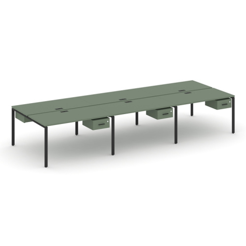 Бенч-система на 6 мест с подвесными тумбами Concept CN.DRS-150