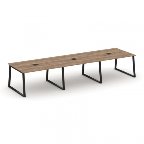 Style Project Стол переговорный SN-6T1.SPRG-054 Акация Лорка/Металл Антрацит/Заглушка Металл Антраци фото 8