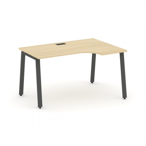 Style Project Стол рабочий эргоном. SN-6A.SPA-012(R) Тиквуд Светлый/Металл Антрацит 1580*700/980*750 фото 26