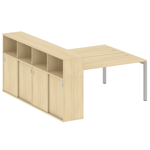 Бенч-система с шкафом-купе на П-обр. м/к Metal System Quattro 50БП.РС-СШК-4.4 фото 11