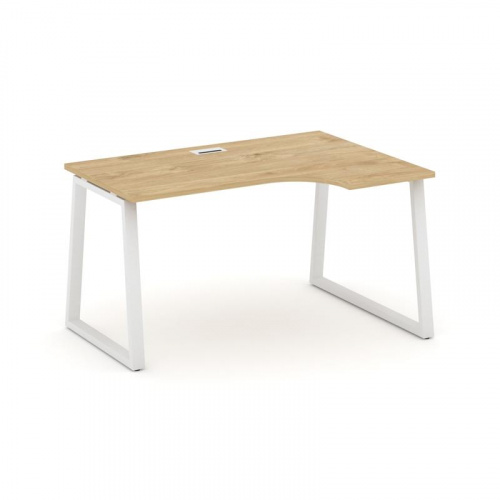 Style Project Стол рабочий эргоном. SN-6T1.SPA-022(R) Акация Лорка/Металл Антрацит/Заглушка Пластик фото 3