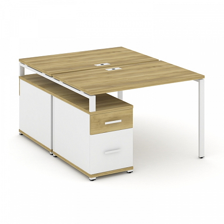 Бенч-система на 2 места с опорной тумбой Concept CN.DRS-306