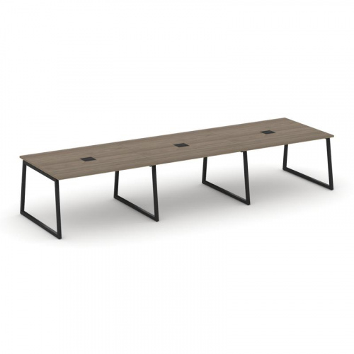 Style Project Стол переговорный SN-4T1.SPRG-052 Акация Лорка/Металл Антрацит/Заглушка Металл Антраци фото 5