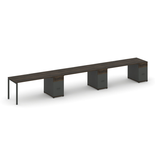 Бенч-система на 3 места с 3 опорными тумбами Concept CN.ORS-445 фото 3