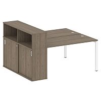 Бенч-система с шкафом-купе на П-обр. м/к Metal System БП.РС-СШК-2.3