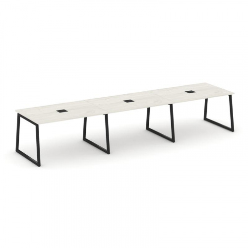 Style Project Стол переговорный SN-4T1.SPRG-024 Акация Лорка/Металл Антрацит/Заглушка Металл Антраци фото 5