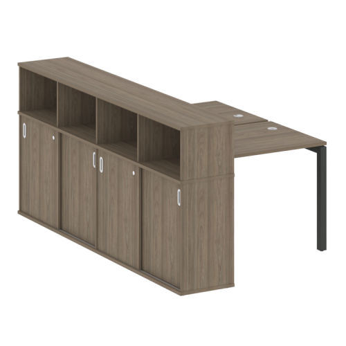 Бенч-система с шкафом-купе на П-обр. м/к Metal System Quattro 50БП.РС-СШК-4.1 Бенч-система с шкафом-купе на П-обр. м/к Metal System Quattro 50БП.РС-СШК-4.1