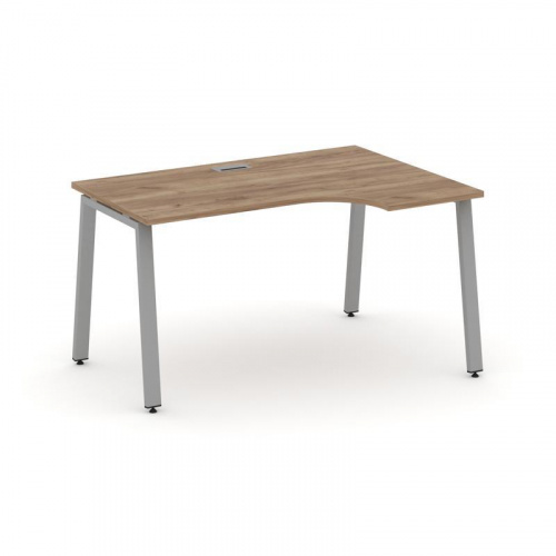 Style Project Стол рабочий эргоном. SN-6A.SPA-012(R) Тиквуд Светлый/Металл Антрацит 1580*700/980*750 фото 12