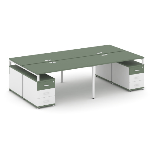 Бенч-система на 4 места с 2 опорными тумбами Concept CN.DRS-327 фото 5