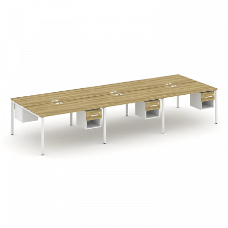 Бенч-система на 6 мест с подвесными тумбами Concept CN.DRS-159