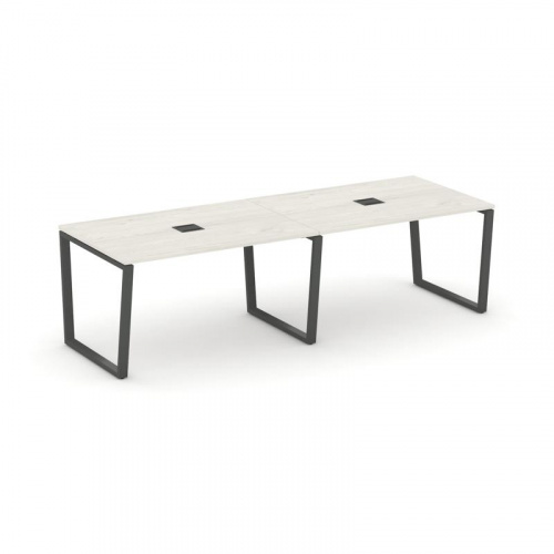 Style Project Стол переговорный SN-6T2.SPRG-011 Акация Лорка/Металл Антрацит/Заглушка Металл Антраци фото 24