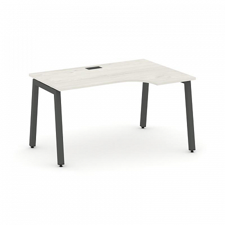 Style Project Стол рабочий эргоном. SN-5A.SPA-022(R) Дуб Наварра/Металл Антрацит 1580*800/980*750