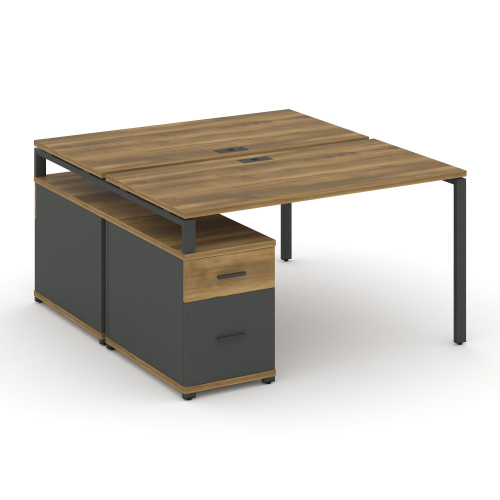 Бенч-система на 2 места с опорной тумбой Concept CN.DRS-306