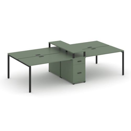 Бенч-система на 4 места с 1 опорной тумбой Concept CN.DRS-439