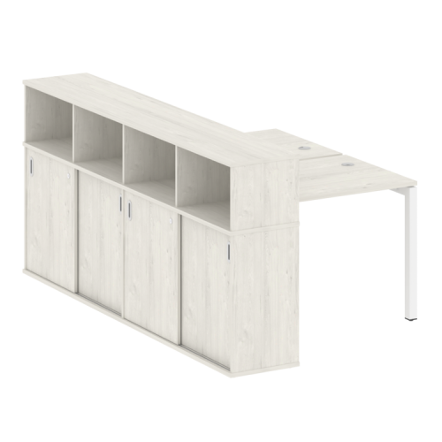 Бенч-система с шкафом-купе на П-обр. м/к Metal System Quattro 50БП.РС-СШК-4.1 фото 4 Бенч-система с шкафом-купе на П-обр. м/к Metal System Quattro 50БП.РС-СШК-4.1 фото 4