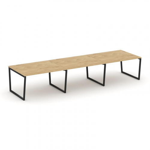 Style Project Стол переговорный SN-4T2.SPRG-054.3 Акация Лорка/Металл Антрацит 4740*1180*750