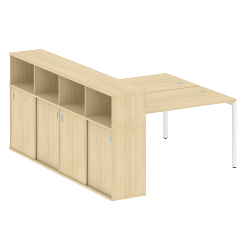 Бенч-система с шкафом-купе на П-обр. м/к Metal System Quattro 40БП.РС-СШК-4.3 фото 10