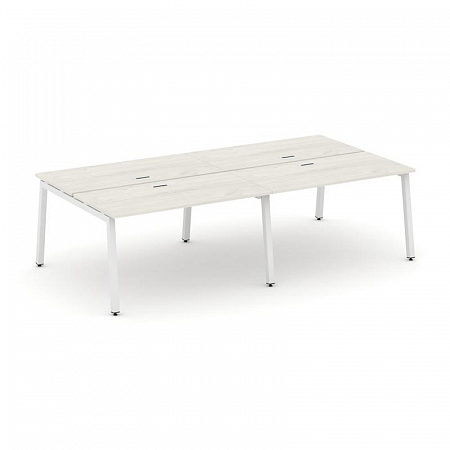 Style Project Рабочая станция 2-х сторон. SN-5A.DRS-033 Дуб Наварра/Металл Белый 2760*1232*750