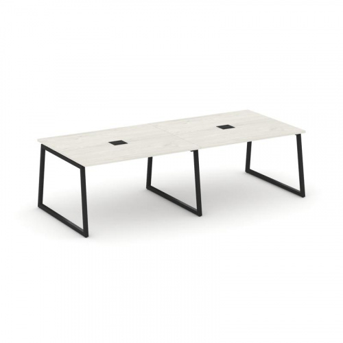 Style Project Стол переговорный SN-4T1.SPRG-043 Акация Лорка/Металл Антрацит/Заглушка Металл Антраци фото 4