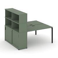 Бенч-система с опорным шкафом-купе с надставкой Concept CN.DRS-242