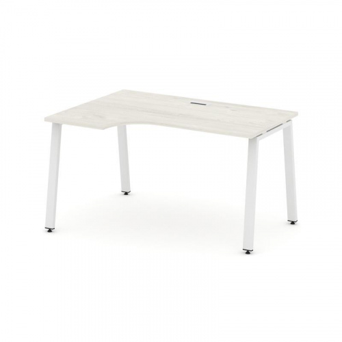 Style Project Стол рабочий эргоном. SN-6A.SPA-001(L) Антрацит/Металл Белый 1380*600/980*750 фото 15