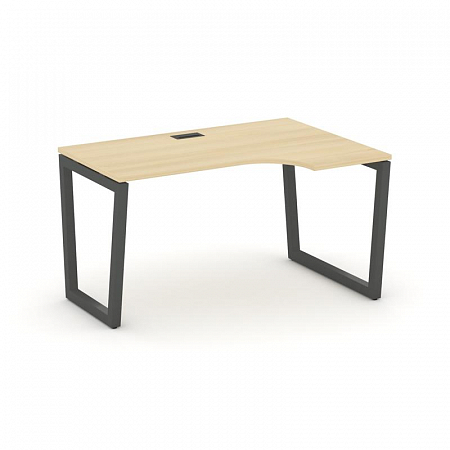 Style Project Стол рабочий эргоном. SN-5T2.SPA-021(R) Акация Лорка/Металл Антрацит/Заглушка Пластик