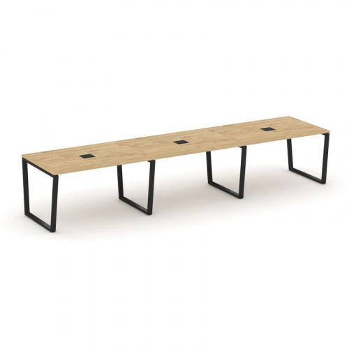 Style Project Стол переговорный SN-6T2.SPRG-021 Акация Лорка/Металл Антрацит/Заглушка Металл Антраци