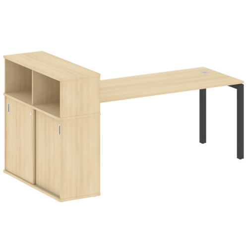 Стол офисный с шкафом-купе на П-обр. м/к Metal System Quattro 50БП.РС-СШК-3.5 фото 11