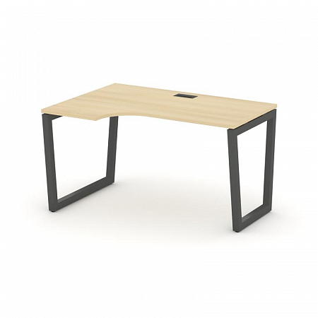 Style Project Стол рабочий эргоном. SN-5T2.SPA-011(L) Акация Лорка/Металл Антрацит/Заглушка Пластик